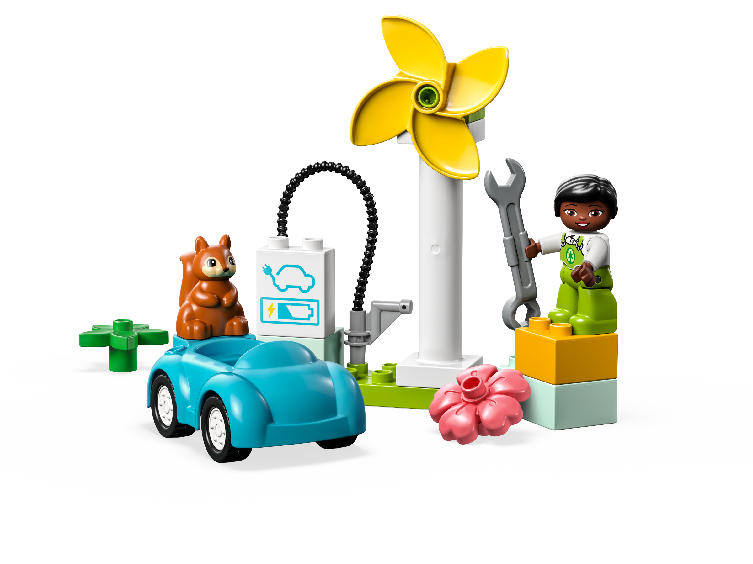 DUPLO™ Town Wind Turbine and Electric Car
