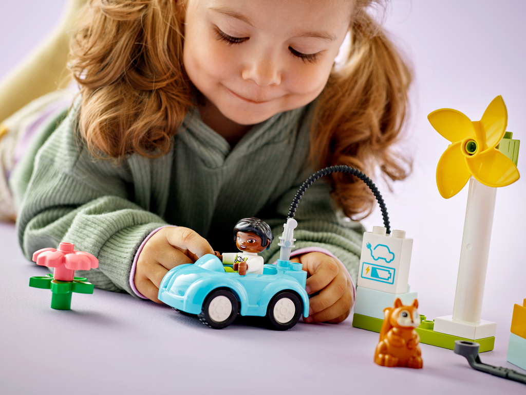 DUPLO™ Town Wind Turbine and Electric Car