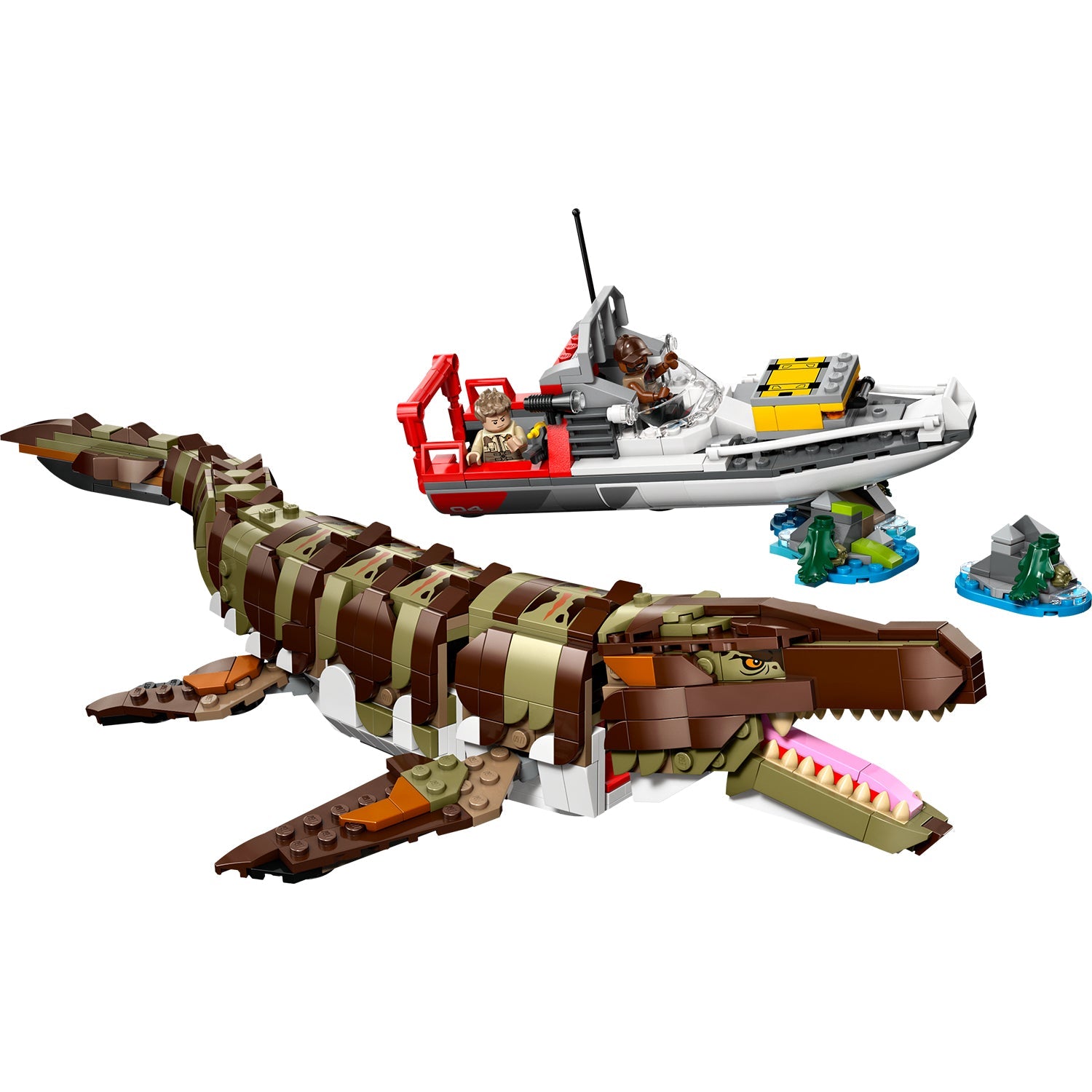 Jurassic World Brick-Built Mosasaurus Boat Mission