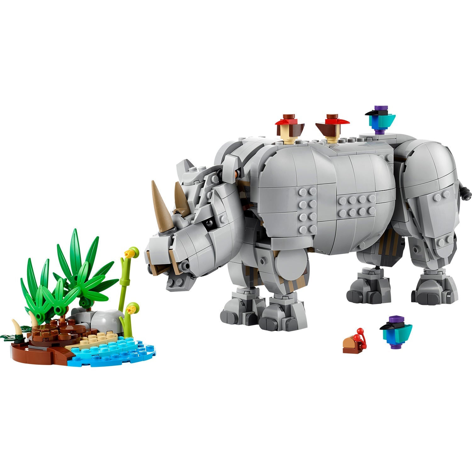 Creator 3-in-1 Wild Animals: Majestic Rhino with Birds