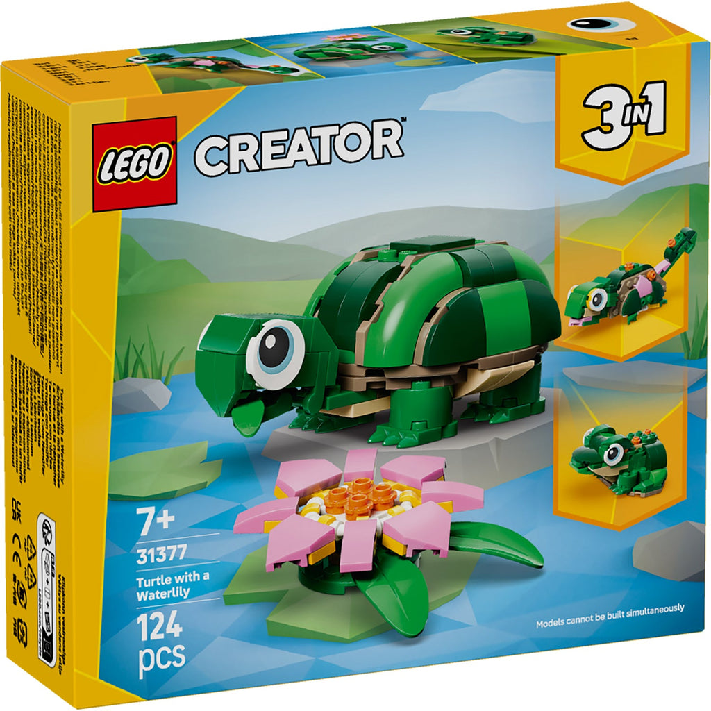 Creator 3-in-1 Turtle with a Water Lily Flower