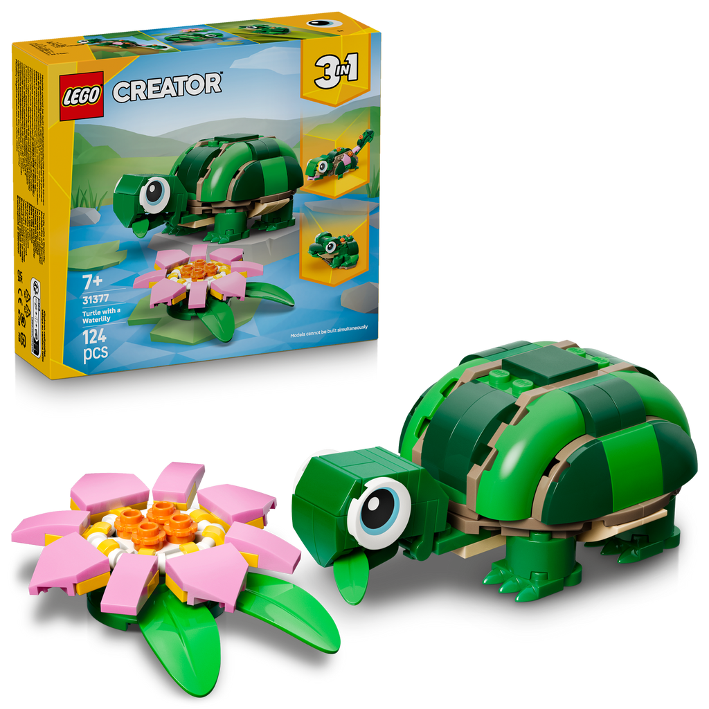 Creator 3-in-1 Turtle with a Water Lily Flower