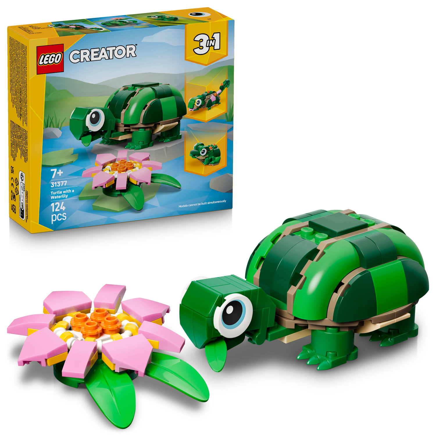 Creator 3-in-1 Turtle with a Water Lily Flower