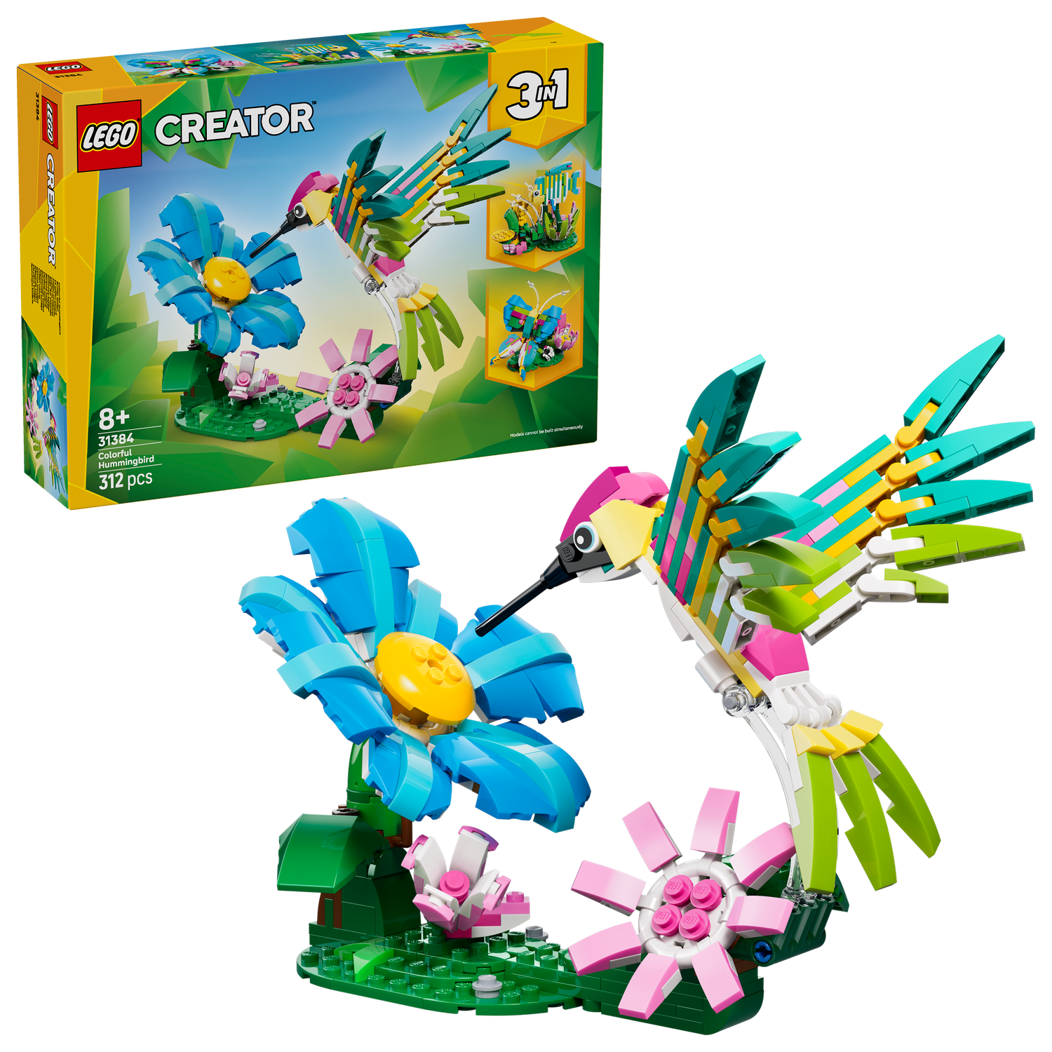 Creator 3-in-1 Wild Animals: Colourful Hummingbird