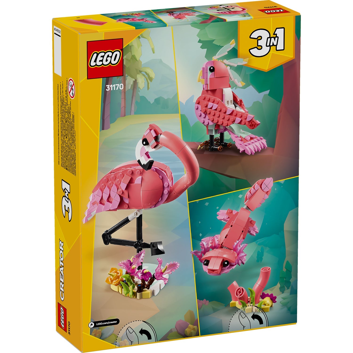 Creator 3-in-1 Wild Animals: Pink Flamingo