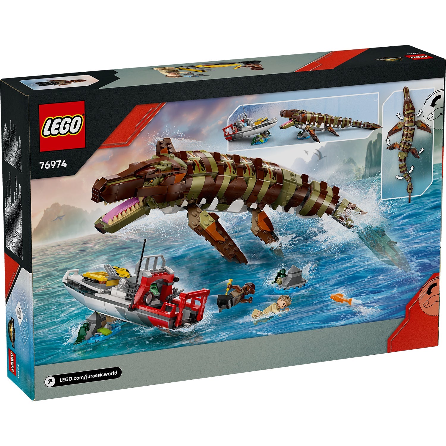 Jurassic World Brick-Built Mosasaurus Boat Mission