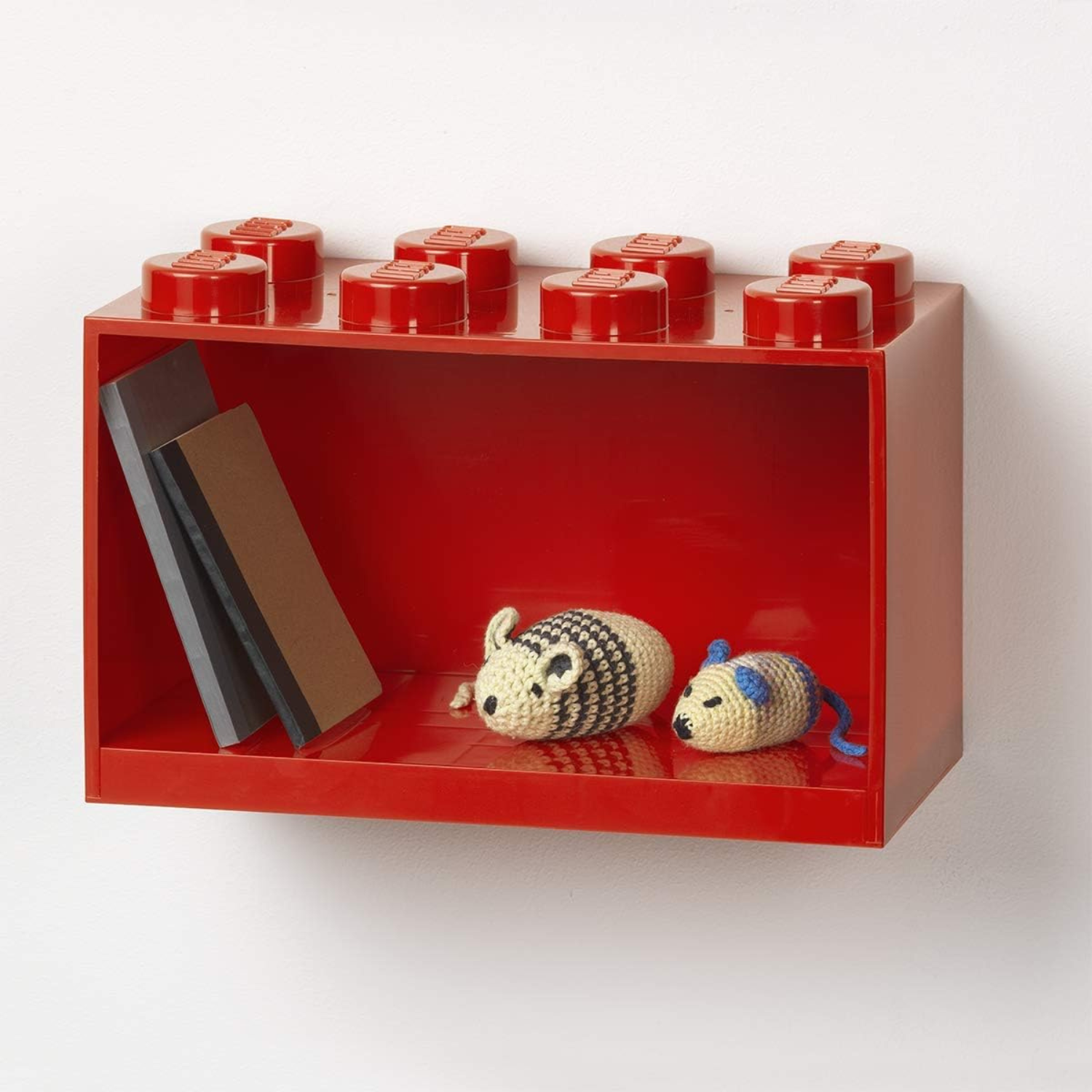 8-Stud Brick Shelf - Bright Red