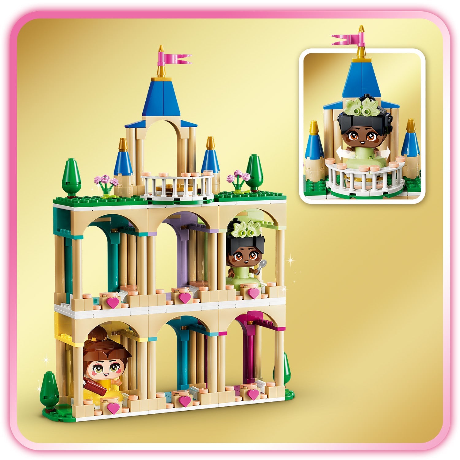 | Disney Princess Mini Belle & Tiana with Castle