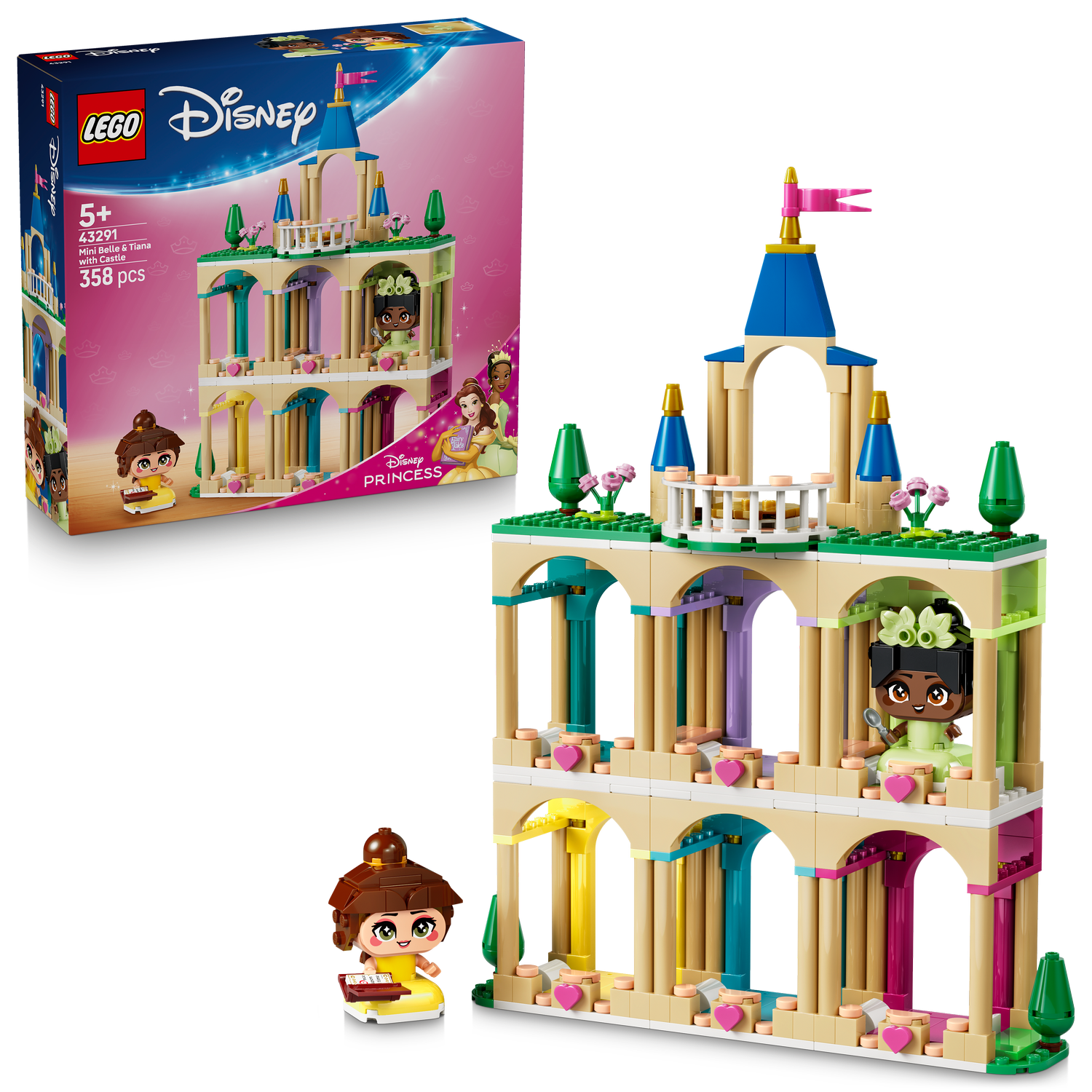 | Disney Princess Mini Belle & Tiana with Castle