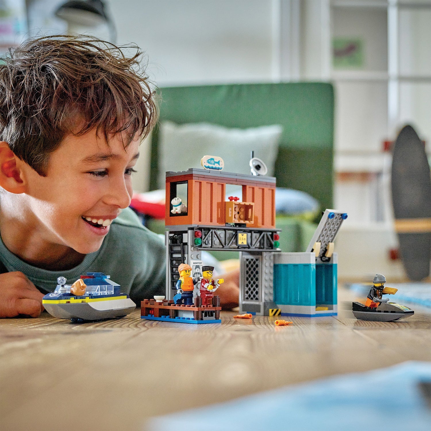 City Police Speedboat and Crooks’ Hideout