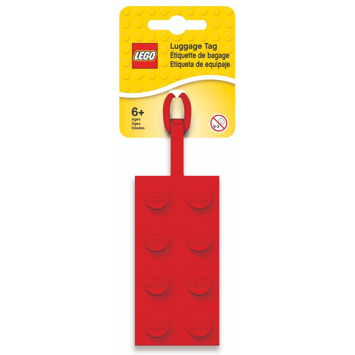 2x4 Brick Bag Tag - Red