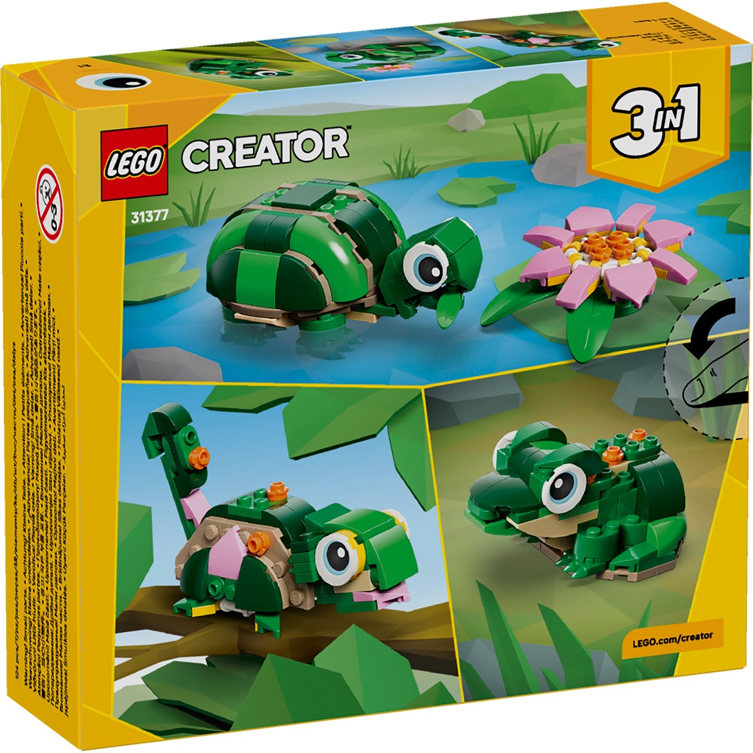 Creator 3-in-1 Turtle with a Water Lily Flower