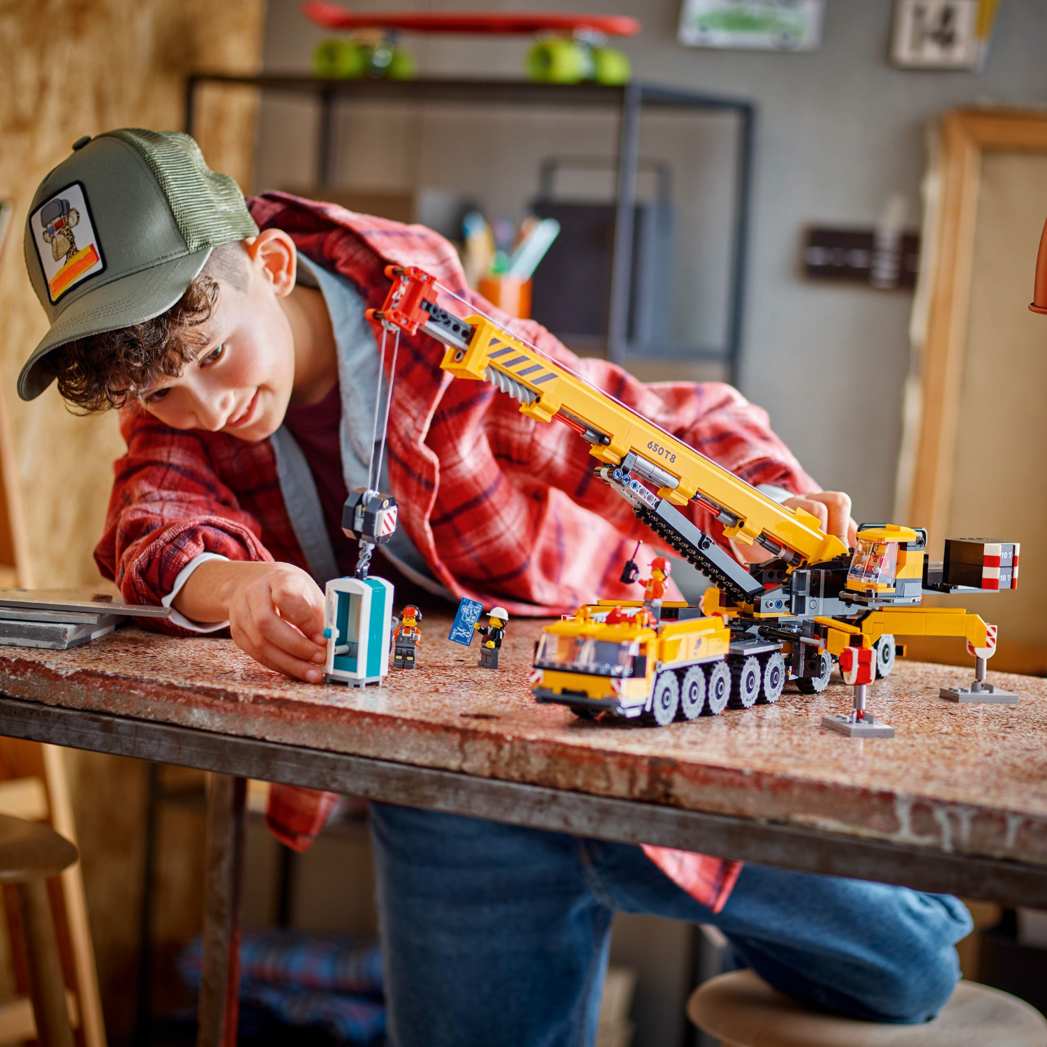 City Yellow Mobile Construction Crane