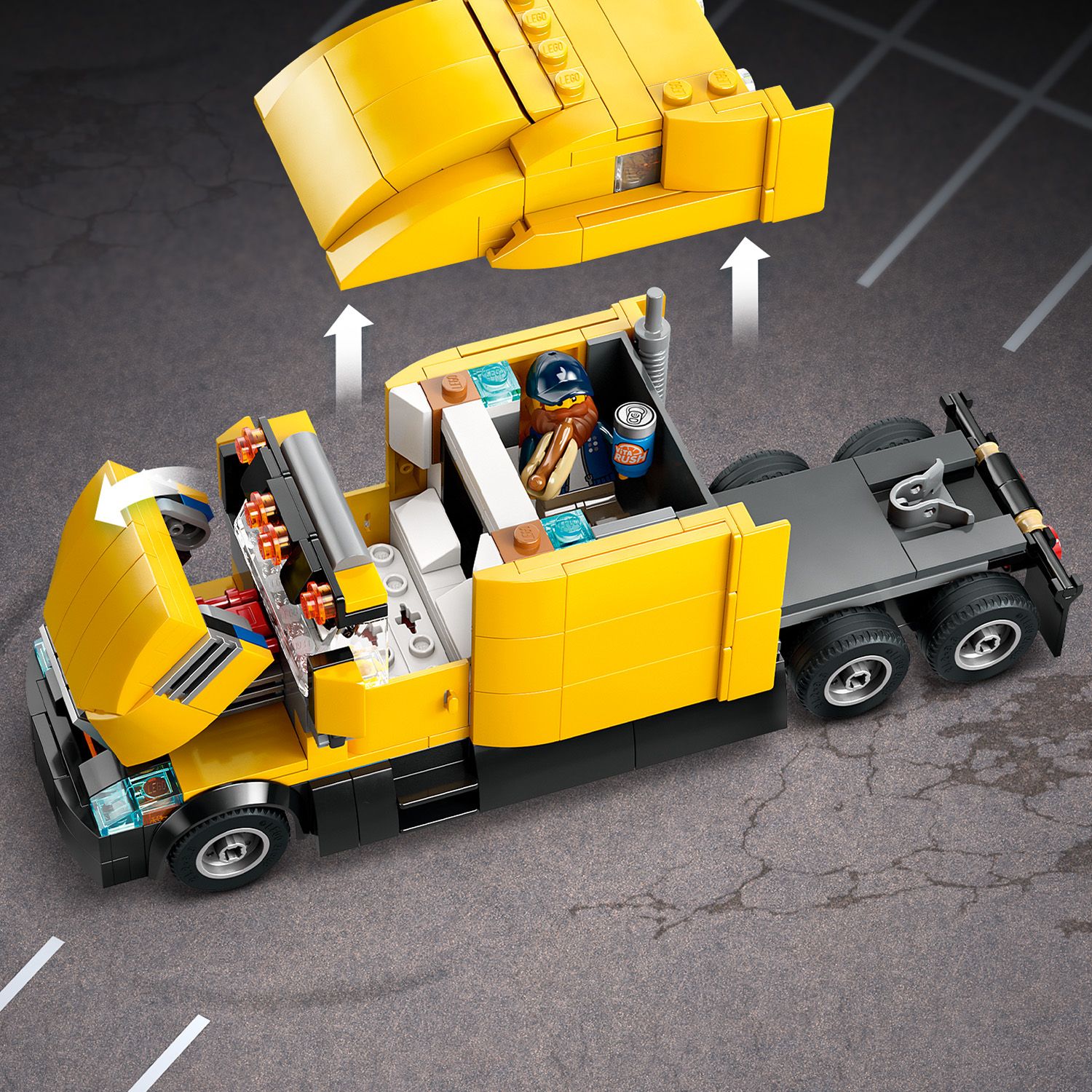 City Yellow Delivery Truck