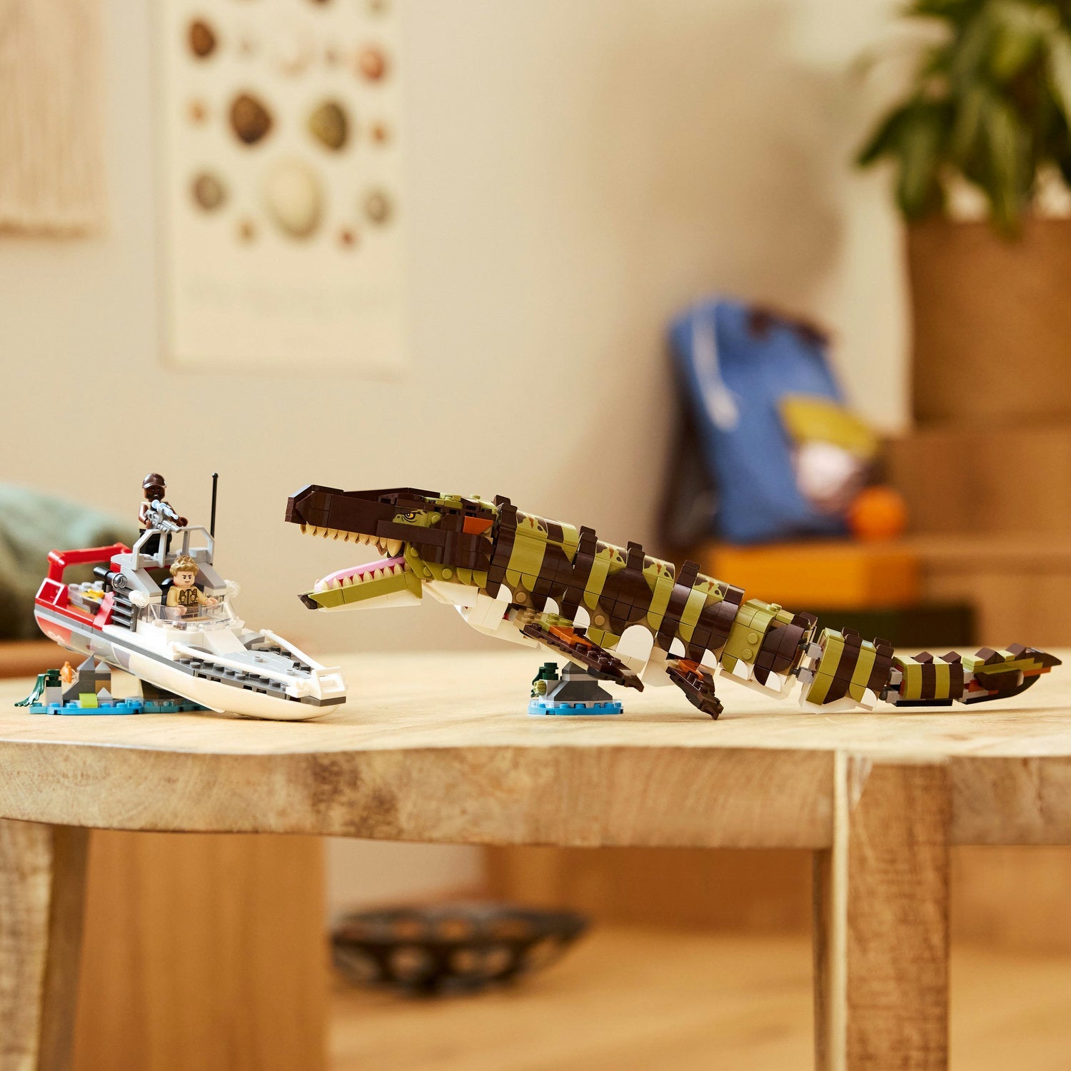 Jurassic World Brick-Built Mosasaurus Boat Mission