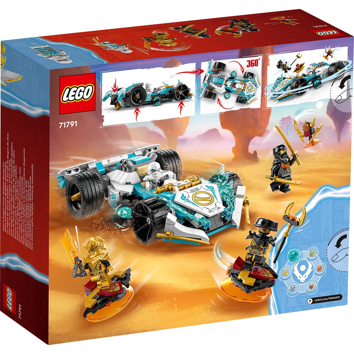 NINJAGO® Zane’s Dragon Power Spinjitzu Race Car